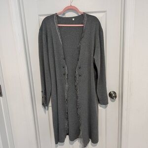 Women’s Gray Duster with Lace NWOT

Size XXL